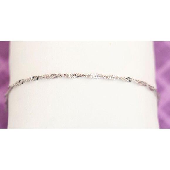 Vintage Dainty Fashionable Sterling Silver Bracelet 7 inch - V7 - Picture 2 of 3